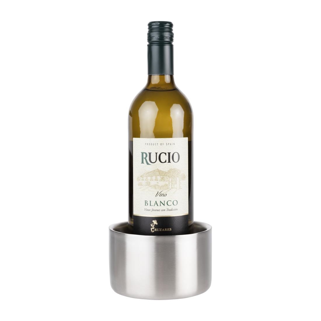 Alternative view of Olympia Double-Walled Stainless Steel Wine and Champagne Coaster