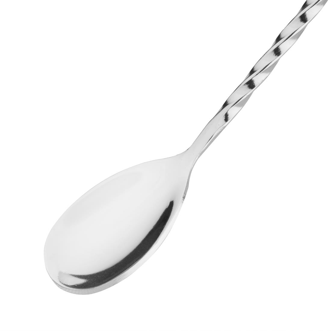 Alternative view of Olympia Stainless Steel Twisted Cocktail Spoon with Muddler 27cm
