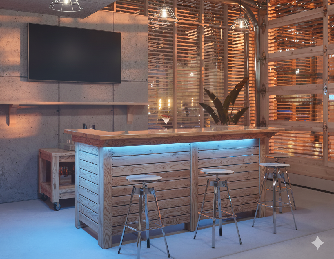 Buitenbar met led